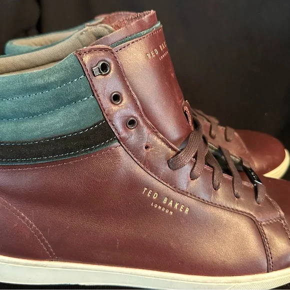 Ted Baker London KILMA High Top Leather Sneakers Size 10